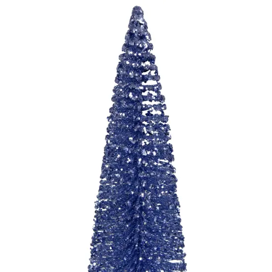 Northlight Glitter Sisal Christmas Tree Decoration - 12" - Blue {3}