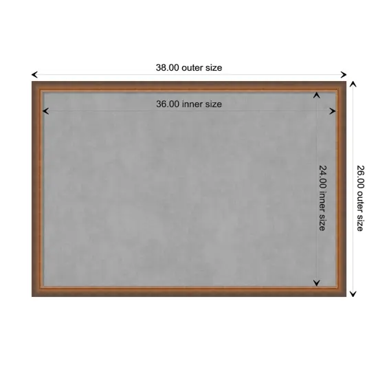 Two Tone Wood Framed Magnetic Board Bronze Copper {1}