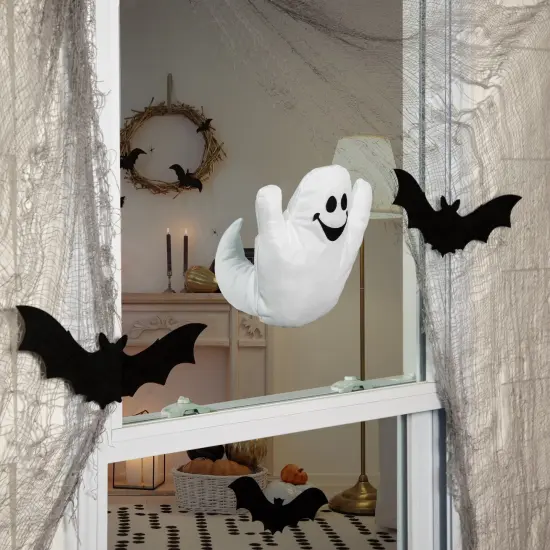 Northlight Ghastly Ghost 3-D Halloween Window Decoration - 10" White {3}