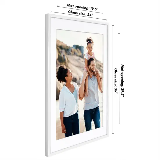 Americanflat Gallery-Style Picture Frame with Mat - Showcase Artwork, Prints, and Photos - Shatter Resistant Glass - Hanging Hardware with Drywall Anchor {2}
