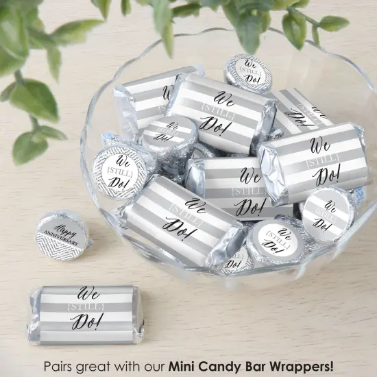Big Dot of Happiness We Still Do - Wedding Anniversary - Anniversary Party Small Round Candy Stickers - Party Favor Labels - 324 Count {7}