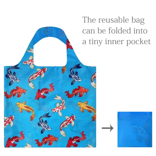 Wrapables AllyBag Collection Reusable Shopping Bag Koi Fish {6}