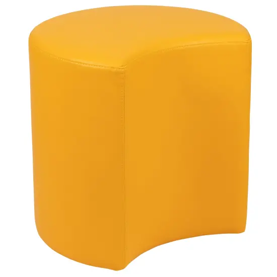Emma and Oliver 18"H Soft Seating Flexible Moon Backless Chair for Classrooms and Common Spaces Yellow {2}