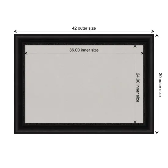 Parlor Framed Corkboard, Grey Cork Parlor Black {3}