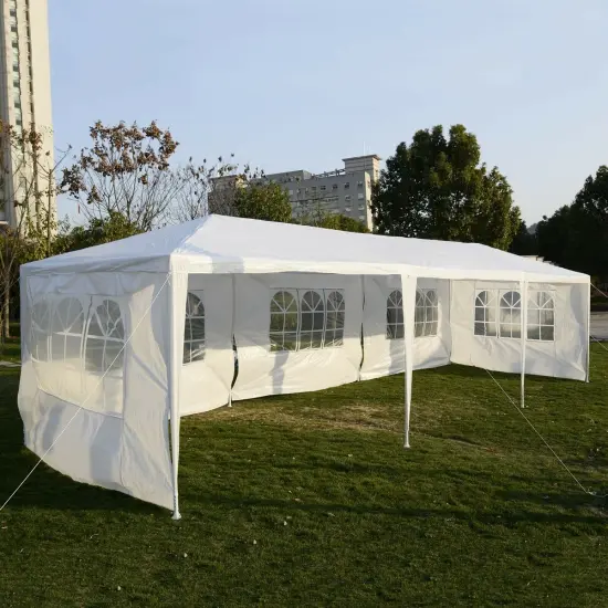 Costway 10'x30' Party Wedding Tent Event Canopies Heavy Duty Pavilion 5 Sidewall 44lbs {6}