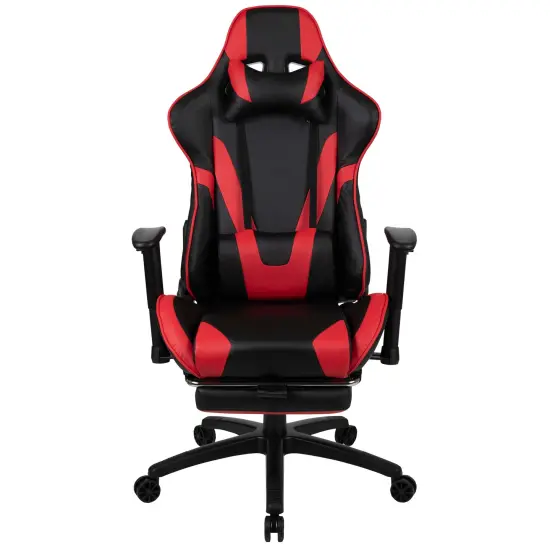 Emma and Oliver Z300 Gaming Racing Office Ergonomic PC Chair with Reclining Back and Footrest Red {3}