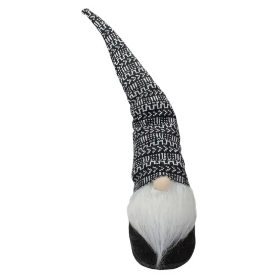 Northlight Geometric Pattern Gnome Christmas Decoration - 25" - Black and White {1}