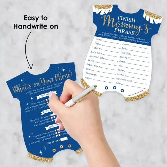 Big Dot of Happiness Royal Prince Charming - 2-in-1 Baby Shower Cards - Activity Duo Games - Set of 20 {4}