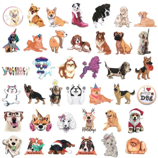 Wrapables Waterproof Vinyl Stickers for Water Bottles, Laptop, Phones, Skateboards, Decals for Teens, 80pcs Cute Animals {7}