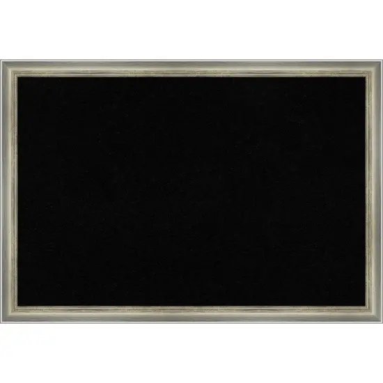 Salon Scoop Wood Framed Corkboard, Black Cork Salon Scoop Silver {1}