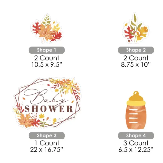 Big Dot of Happiness Fall Foliage Baby - Yard Sign and Outdoor Lawn Decorations - Autumn Leaves Baby Shower Yard Signs - Set of 8 {7}