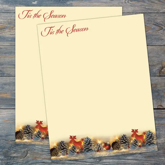 Great Papers! Tis the Season Holiday Letterhead, Invitations and Announcements, Printer Friendly, 8.5"x11", 80 Pack {3}