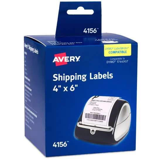 Avery Direct Thermal Roll Labels, 4" x 6", White, 220 Shipping Labels Per Roll, 1 Roll (4156) {1}