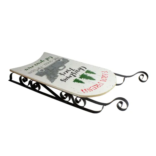 Roman 26" White and Green Fresh Christmas Trees Slay Decoration {4}