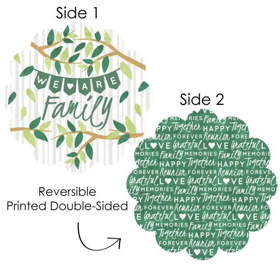 Big Dot of Happiness Family Tree Reunion - Family Gathering Party Round Table Decorations - Paper Chargers - Place Setting For 12 {4}
