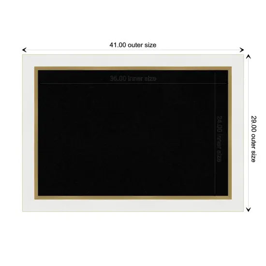 Eva Framed Corkboard, Black Cork Eva White Gold {3}