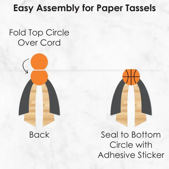 Big Dot of Happiness Nothin' But Net - Basketball - DIY Baby Shower or Birthday Party Pennant Garland Decoration - Triangle Banner - 30 Pieces {7}