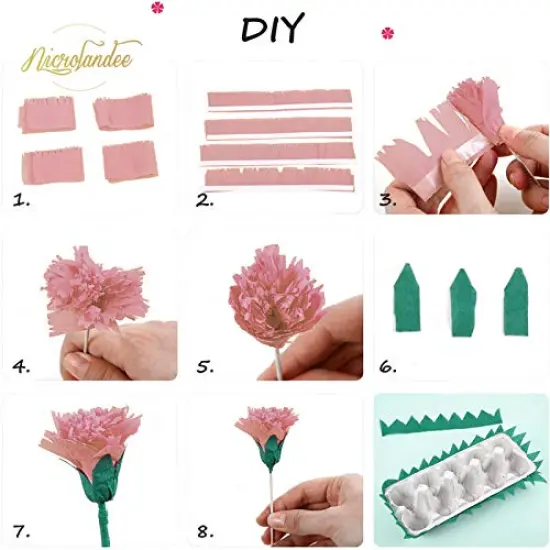 Wedding Party Supplies - 8 Rolls Rose Gold Crepe Paper Streamers Tassels Streamer Paper for Wedding Valentine's Day Birthday Baby Bridal Shower Family Gathering Decorations, 82ft Long {4}