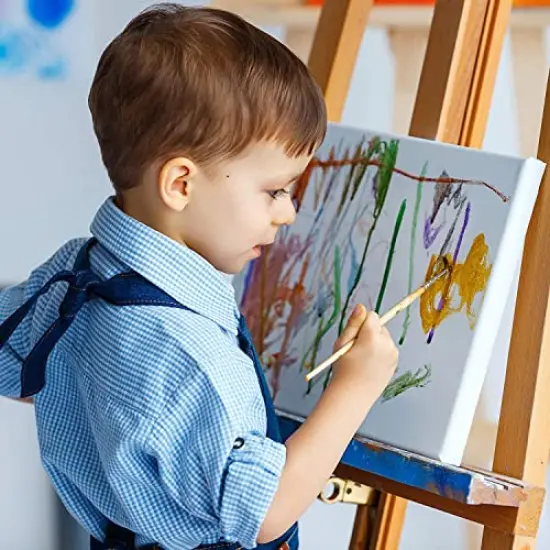 8 Pack Stretched White Blank Canvas - 11x14 Inch,Primed,100% Cotton,5/8 Inch Profile of Super Value Pack for Acrylics,Oils & Other Painting Media {4}