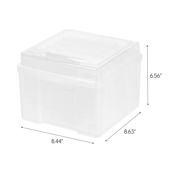 IRIS USA 5" x 7" Photo Storage and Embellishment Craft Keeper with 6 Cases, Clear {6}