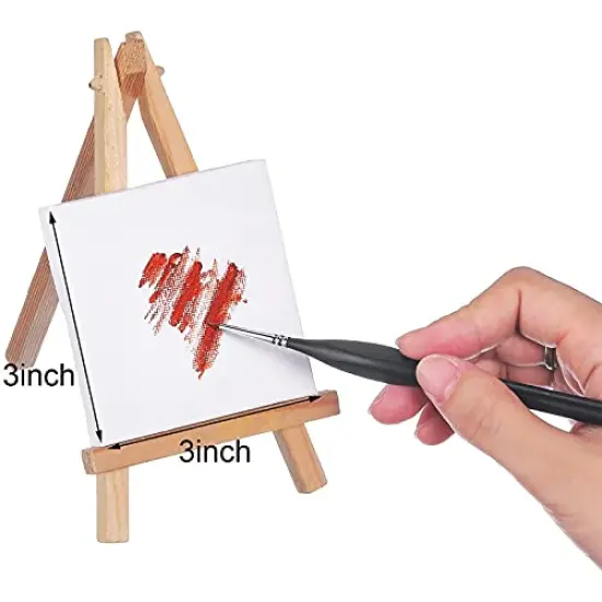 12 Pieces Assorted Size Mini Art Canvas Stretched for Craft Painting Drawing (3 Inches, 4 Inch, 5 Inch, 6 Inch) {3}