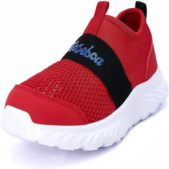 TIOSEBON Red Lightweight Athletic Tennis Slip-on Shoes for Boys & Girls Child Size 12 US {2}