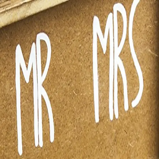 Wedding Decor &ldquo;and Then Two Become One&rdquo; Mr. and Mrs. Wooden Ring Holder Decorative Box - 5&rdquo;W x 6&rdquo;D x 2&rdquo;H Elegant Wedding Proposal Rustic Gift Box {6}