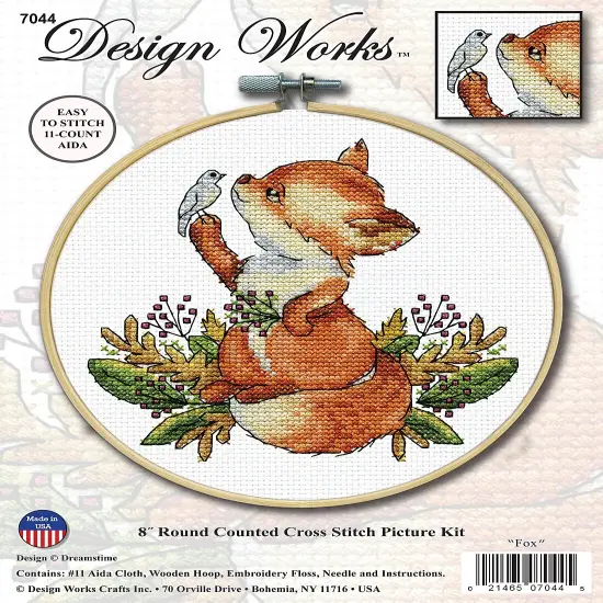 Design Works Counted Cross Stitch Kit 8" Round-Fox {1}
