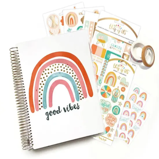 BoHo Rainbow Undated Planner Bundle {1}