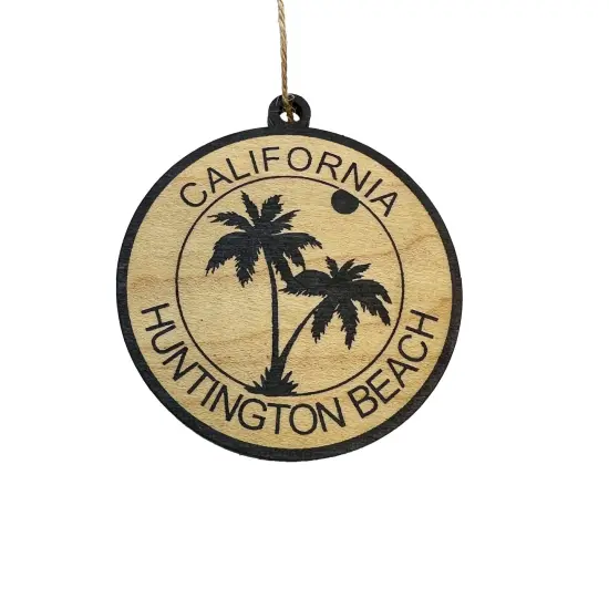 Ornament CUSTOM - Huntington Beach California BLACK {1}