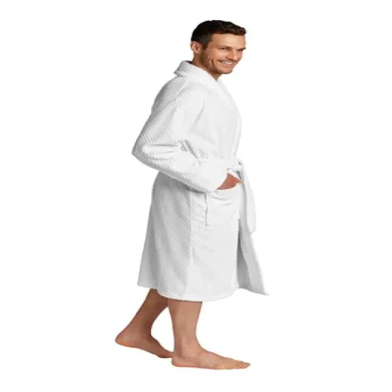 PORT AUTHORITY&reg; Terry Shawl Collar Robe White {4}