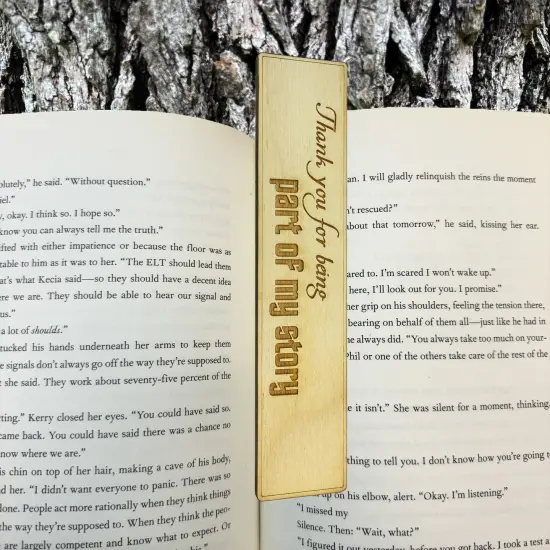 Bookmark - Thank you for being part of my story - Birch Wood {5}