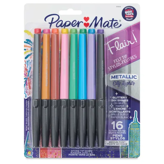 Paper Mate Flair Metallic Pens - Set of 16 {1}