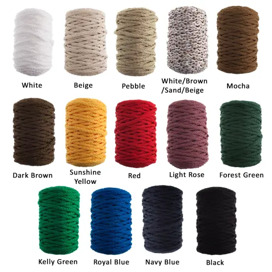 John Bead 6mm Braided Macrame Cord 70yds Red {6}