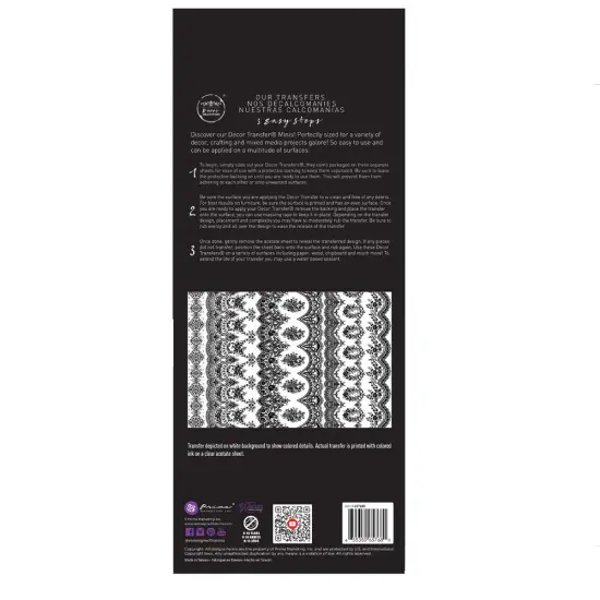 Vintage Wallpaper II - Small Transfers 6"x12" 3 sheets Rub on Transfers for Furniture Vintage Rub on Transfers Stickers Crafts Classic Spring Summer Autumn Decoration Transfers {4}