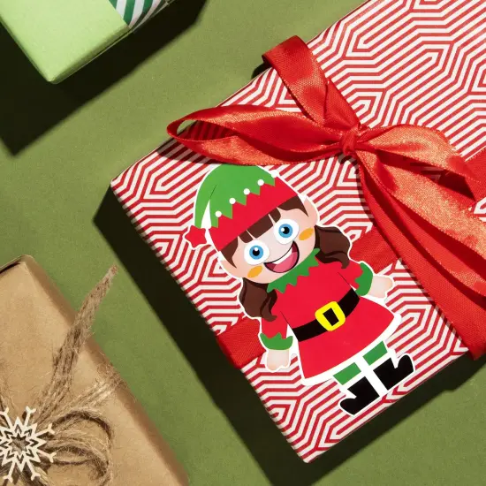 Wrapables Make Your Own Christmas Stickers, DIY Make a Face Sticker Sheets, Holiday Crafts and Activities, Party Favors (24 Sheets) {4}