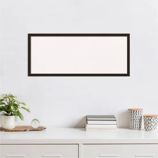 Carlisle Narrow Wood Framed Corkboard, White Cork Espresso {4}