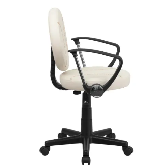 Emma and Oliver Sports Swivel Task Office Chair with Arms Brown and Cream {5}