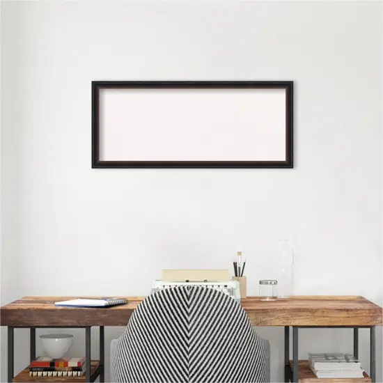 Salon Scoop Wood Framed Corkboard, White Cork Red Black {5}