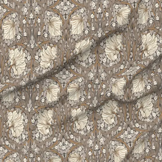 Various Fabrics by the Yard or Fat Quarter William Morris Vintage Neutral Victorian Art Nouveau Damask Floral Earth Tone Custom Printed Fabric by Spoonflower {6}