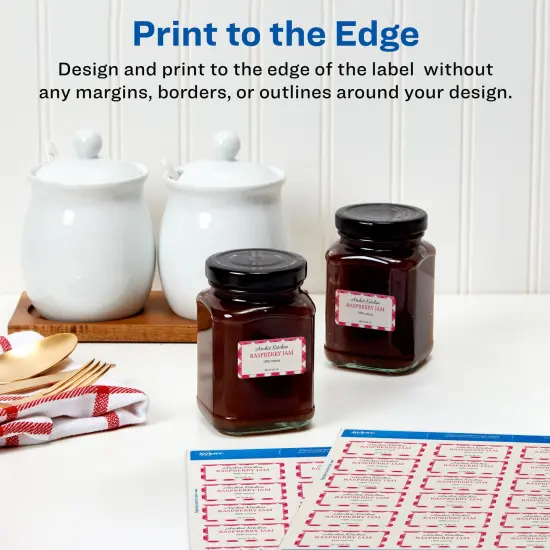 Avery Printable Dissolvable Rectangle Labels, 1-1/4" x 2-3/8", White, 90 Customizable Labels (4224) {3}