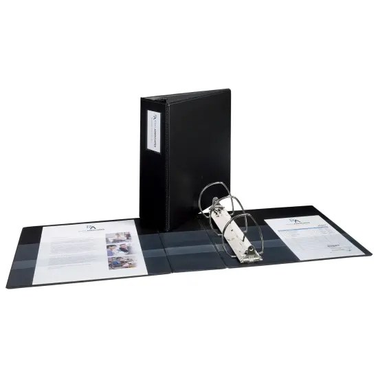 Avery Durable 3 Ring Binder, 4" One Touch EZD Rings, Label Holder, 1 Black Binder (08802) {6}