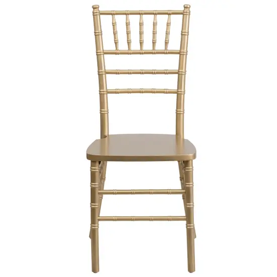 Emma and Oliver Wedding & Event Wood Chiavari Dining Chair Gold {3}