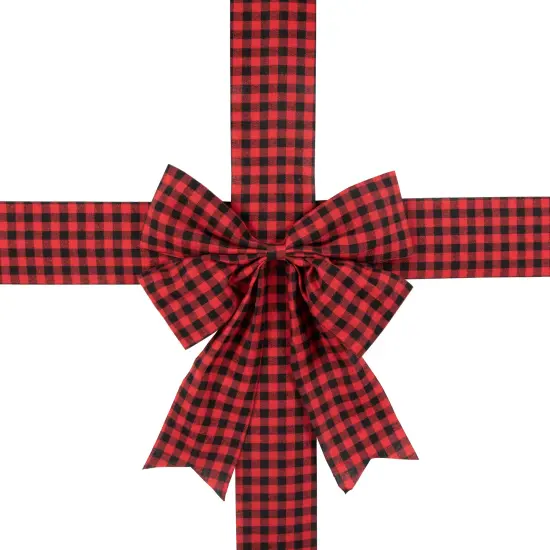 Northlight 14' Red Buffalo Plaid Christmas Door Bow {1}