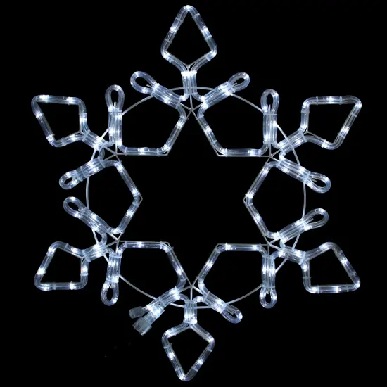 Northlight LED Rope Light Snowflake Christmas Decoration - White - 24" {1}