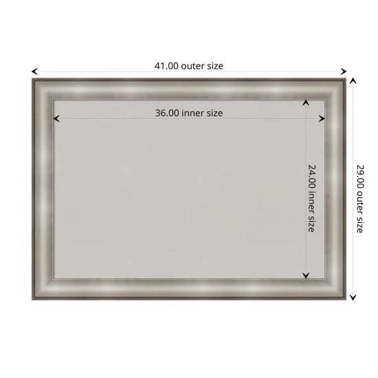 Imperial Framed Corkboard, Grey Cork Imperial Silver {3}