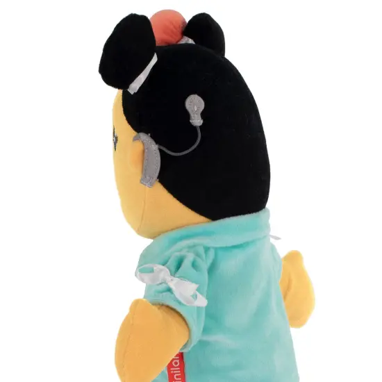 Miniland Fastening Learn To Dress Doll - Female with Cochlear Implant {3}