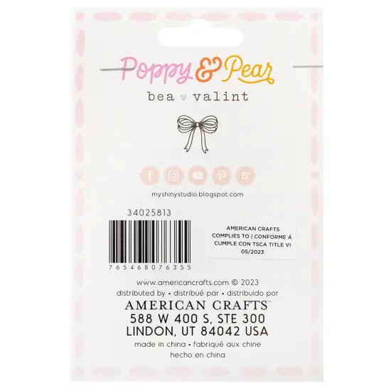 American Crafts Poppy And Pear Embellishment Kit-10/Pkg {3}