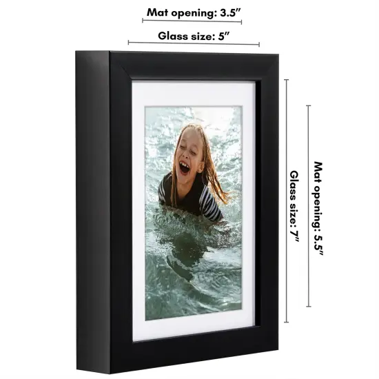 Americanflat Gallery-Style Picture Frame with Mat - Showcase Artwork, Prints, and Photos - Shatter Resistant Glass - Hanging Hardware with Drywall Anchor {8}