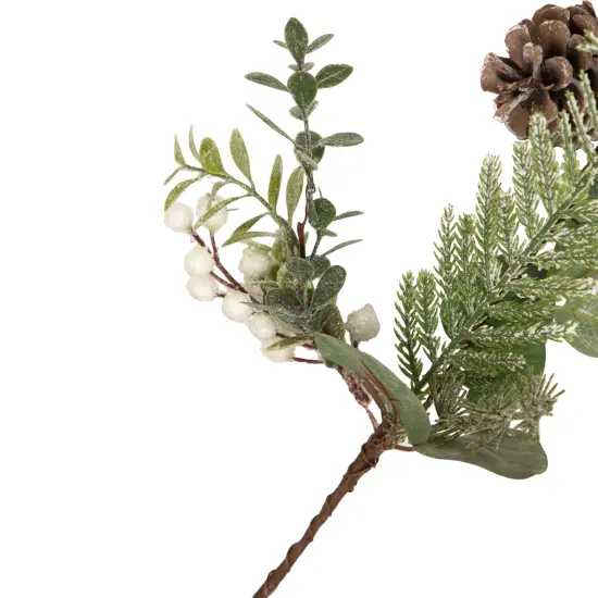 Northlight 5' White Berry, Eucalyptus and Pinecone Christmas Garland - Unlit Green {4}